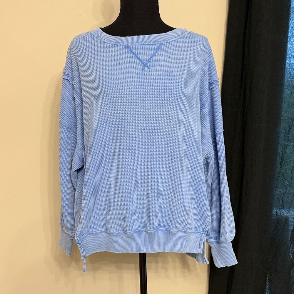 American Eagle Oversized Waffle Long Sleeve